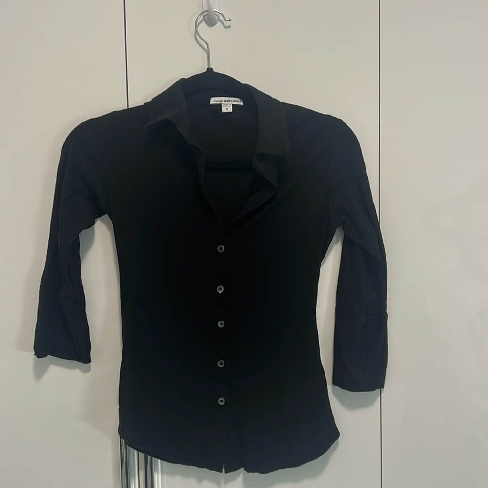 VGUC James Perse Sz 0 black top
